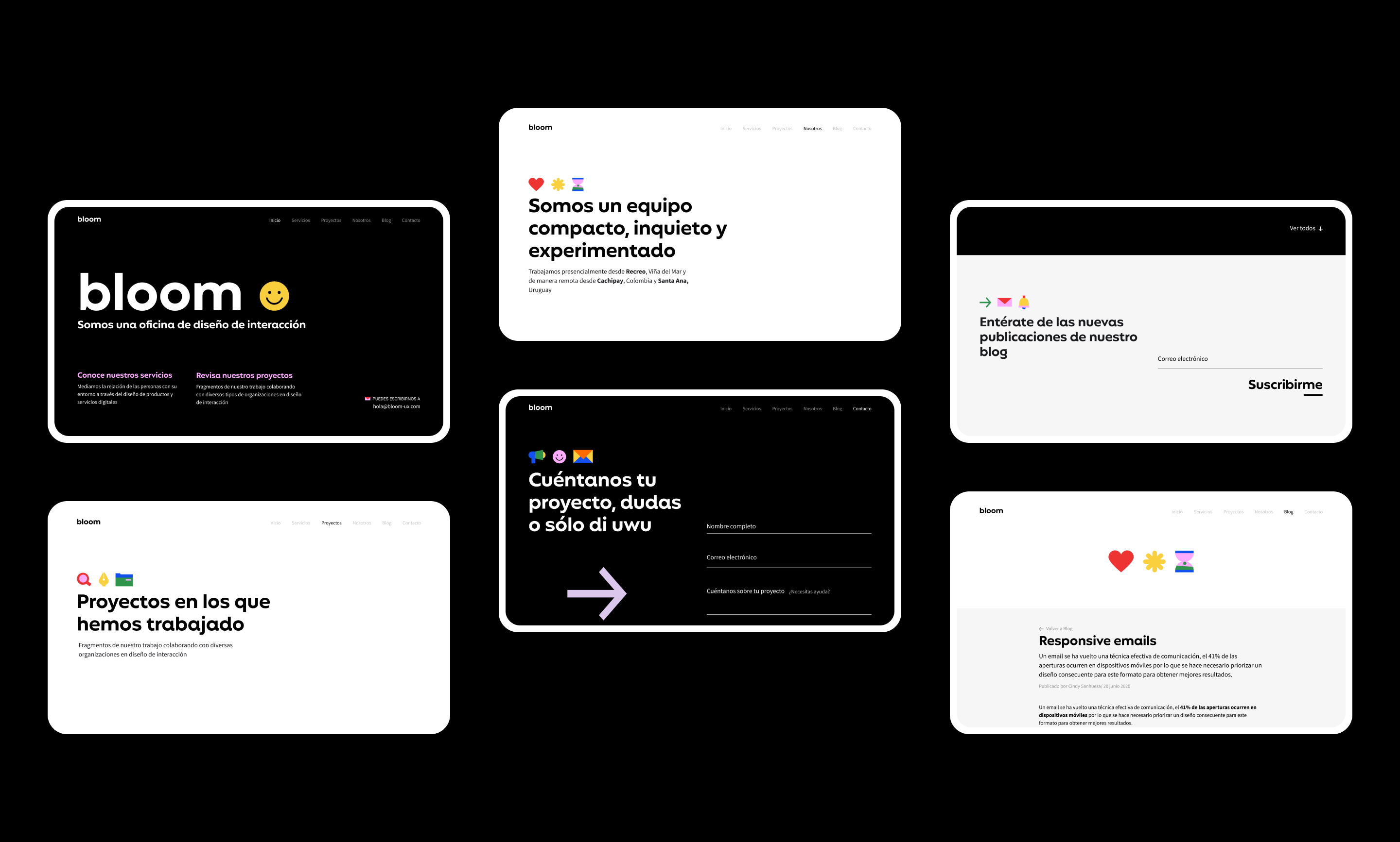 Brand usage prototypes. Web desktop UI
