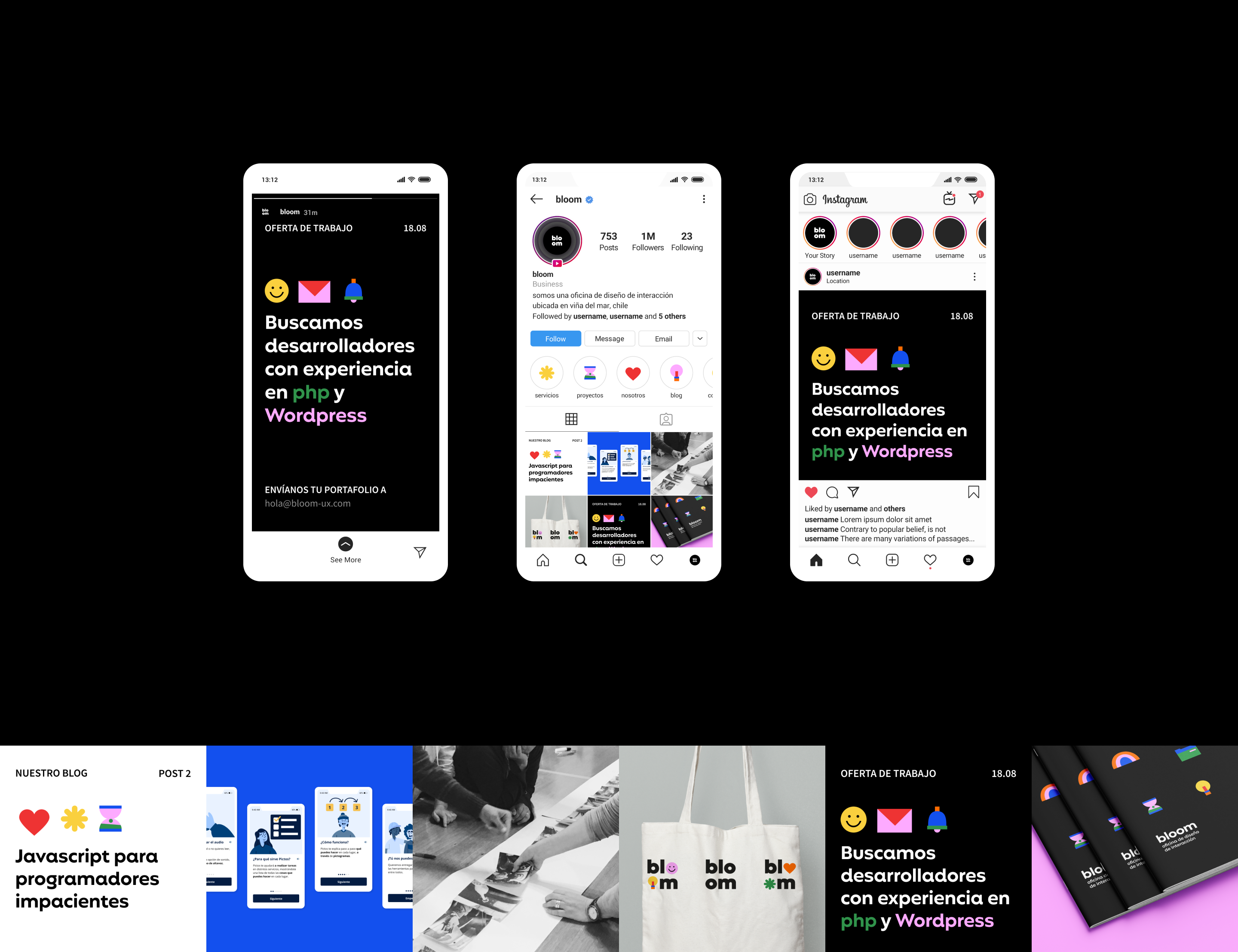 Brand usage prototypes. Social media